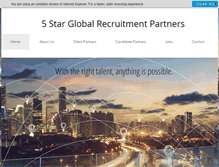 Tablet Screenshot of 5starrecruiting.com
